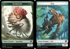 Cat (0005) // Saproling (0035) Double-Sided Token (Commander Master)